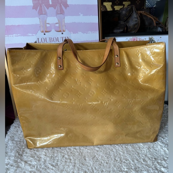 Louis Vuitton Monogram Yellow Vernis Reade GM Tote XL - Picture 2 of 14
